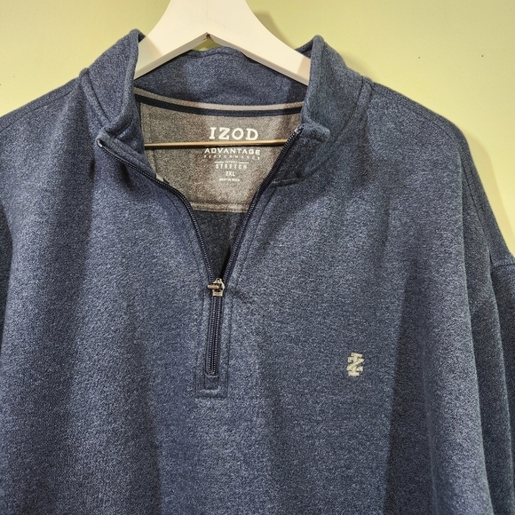 Izod Blue 1/4 Zip Sweater/ Sweatshirt Sz 2XL - Picture 7 of 9